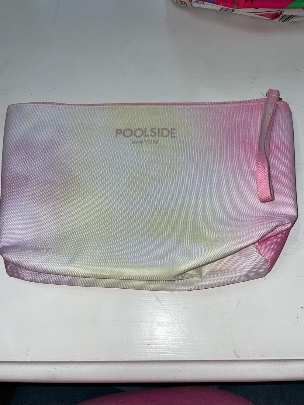 Poolside wet dry cosmetic makeup bag